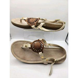 Women's UGG Sandals Ayden Slingback Sun Dial White Sz 5 Boho Beach